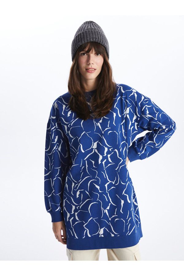 LC Waikiki LC Waikiki Crew Neck Patterned Long Sleeve Women's Sweatshirt Tunic