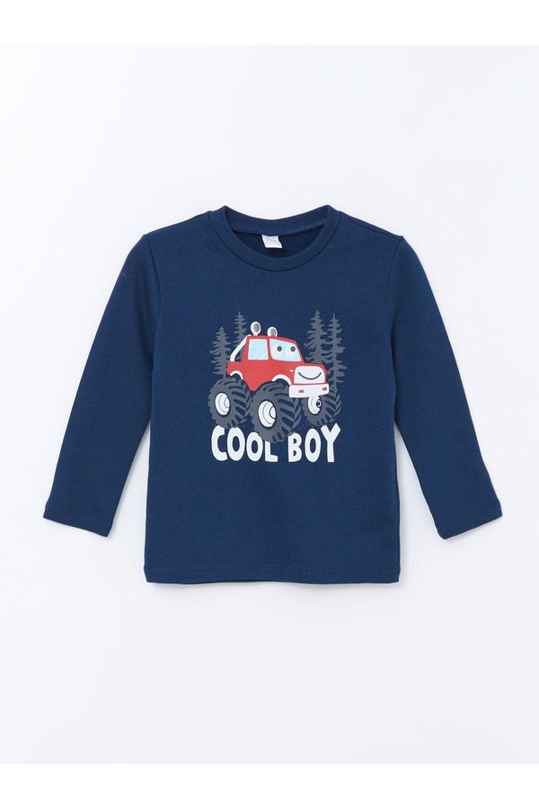 LC Waikiki LC Waikiki Crew Neck Printed Long Sleeve Baby Boy T-Shirt