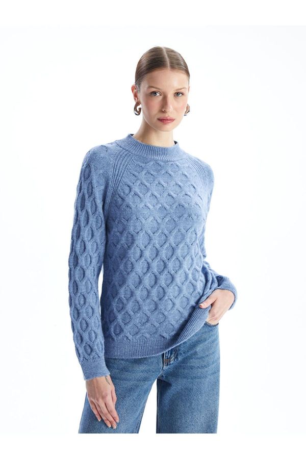 LC Waikiki LC Waikiki Crew Neck Self-Patterned Long Sleeve Women's Knitwear Sweater - W40253z8