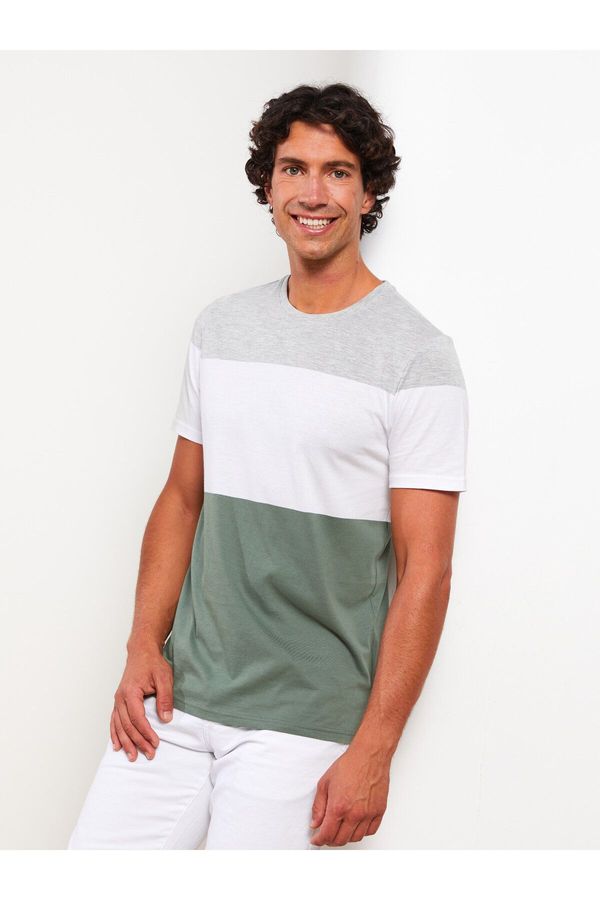 LC Waikiki LC Waikiki Crew Neck Short Sleeve Color Blocked Combed Cotton Men's T-Shirt