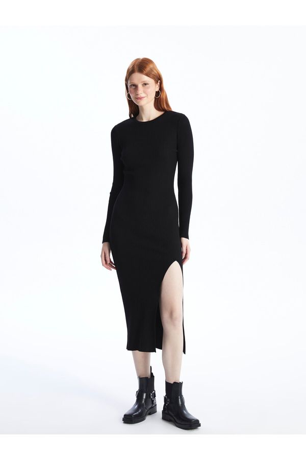 LC Waikiki LC Waikiki Crew Neck Straight Long Sleeve Women's Bodycon Dress