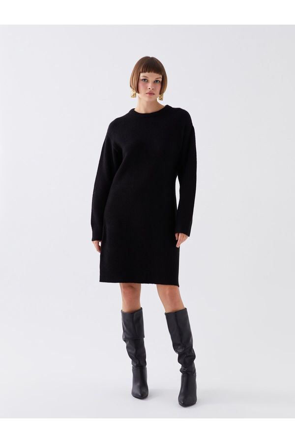 LC Waikiki LC Waikiki Crew Neck Straight Long Sleeve Women's Knitwear Dress