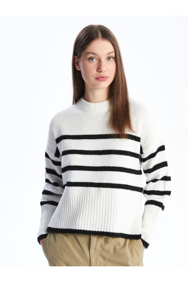 LC Waikiki LC Waikiki Crew Neck Striped Long Sleeve Women's Knitwear Sweater