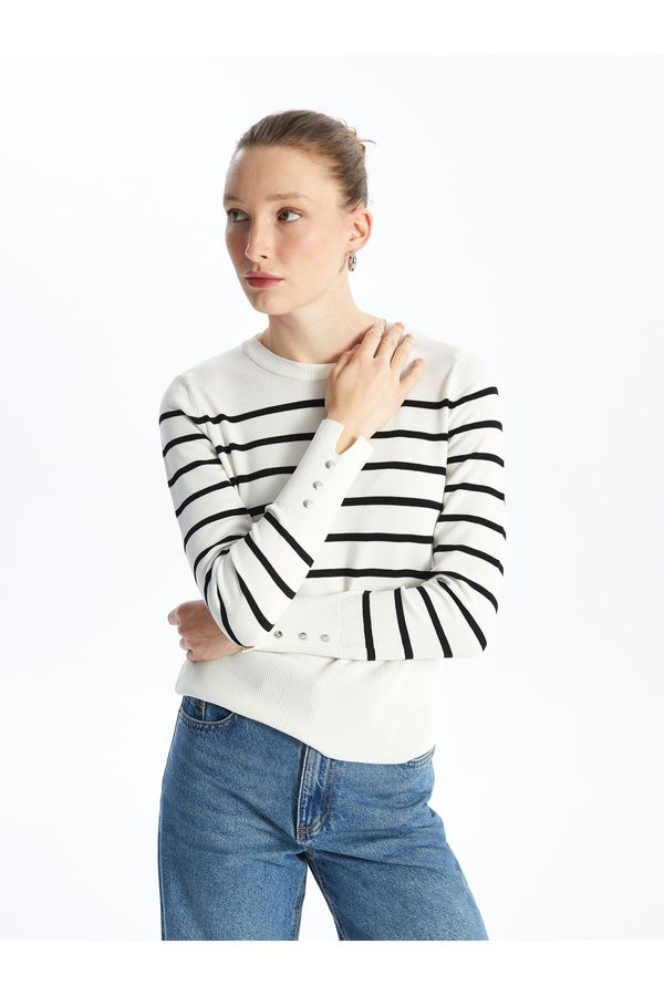 LC Waikiki LC Waikiki Crew Neck Striped Long Sleeve Women's Knitwear Sweater