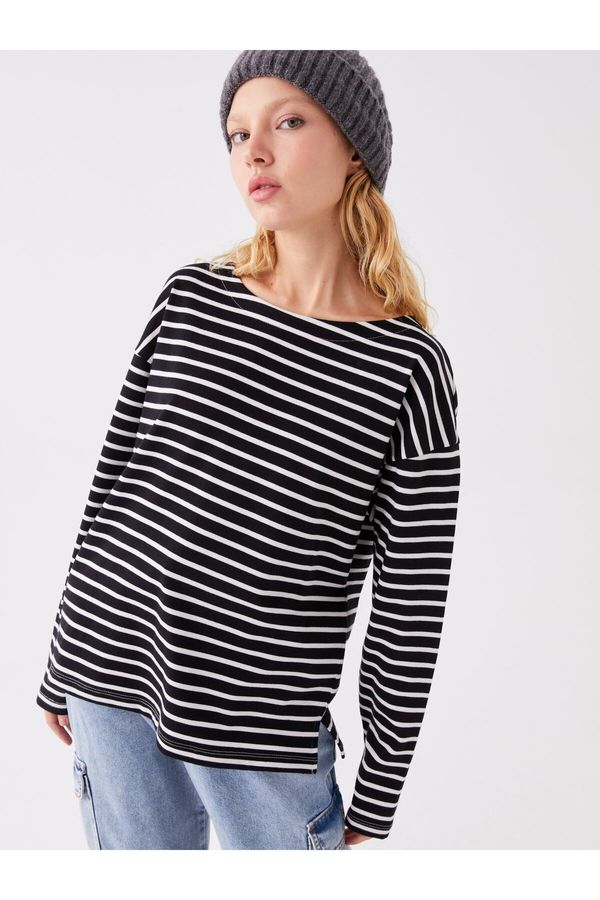 LC Waikiki LC Waikiki Crew Neck Striped Long Sleeve Women's T-Shirt