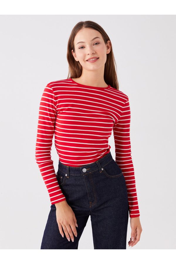 LC Waikiki LC Waikiki Crew Neck Striped Long Sleeve Women's T-Shirt