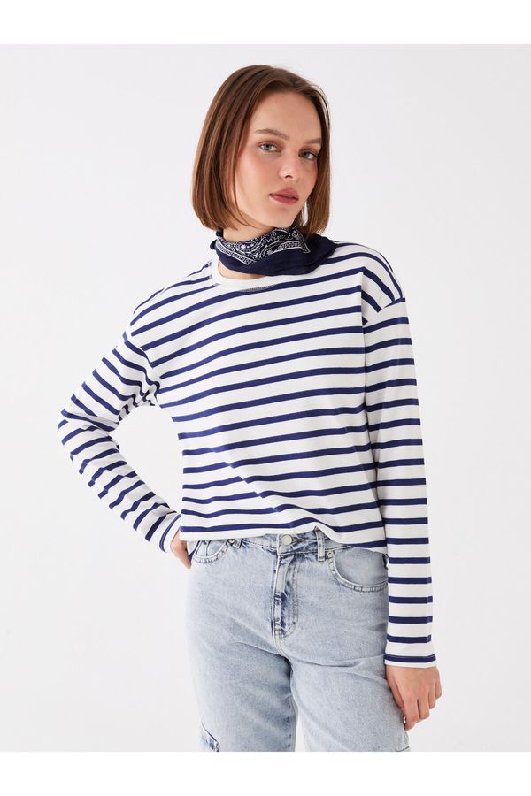 LC Waikiki LC Waikiki Crew Neck Striped Long Sleeve Women's T-Shirt