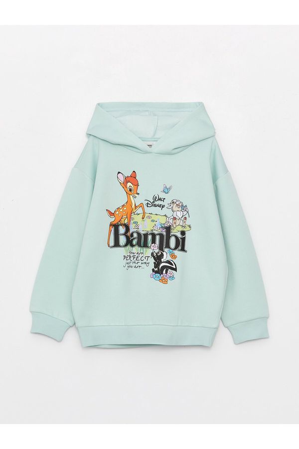 LC Waikiki LC Waikiki Girls Bambi Printed Long Sleeve Hoodie