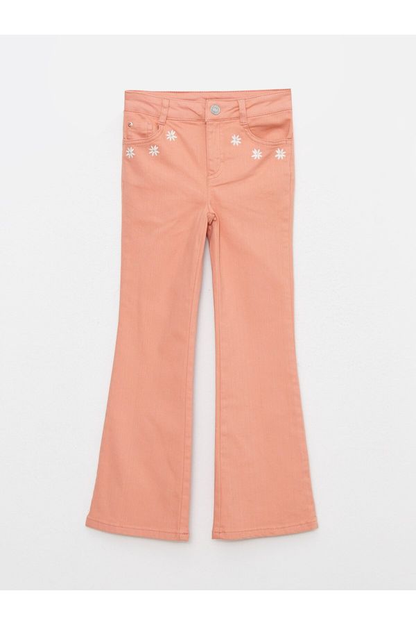 LC Waikiki LC Waikiki Girls' Embroidered Gabardine Flare Trousers