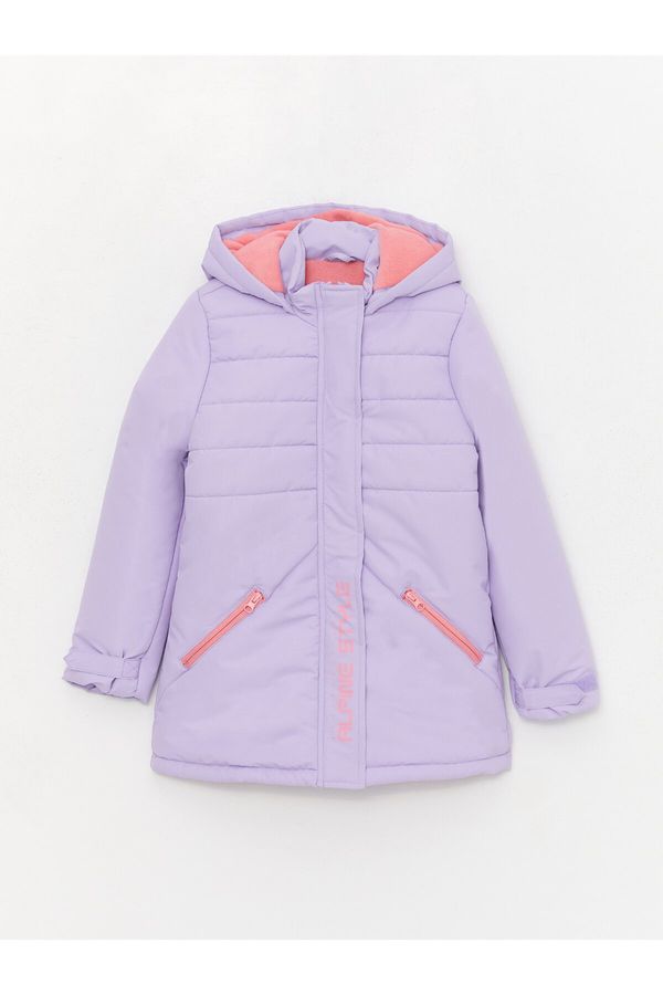 LC Waikiki LC Waikiki Girls' Hooded Printed Down Coat