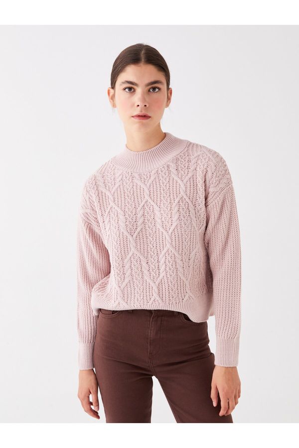 LC Waikiki LC Waikiki Half Turtleneck ženski pulover za pletenine z dolgimi rokavi.