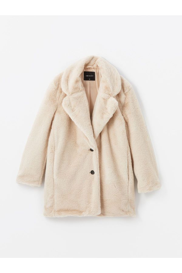 LC Waikiki LC Waikiki Jacket Collar Women's Plush Coat