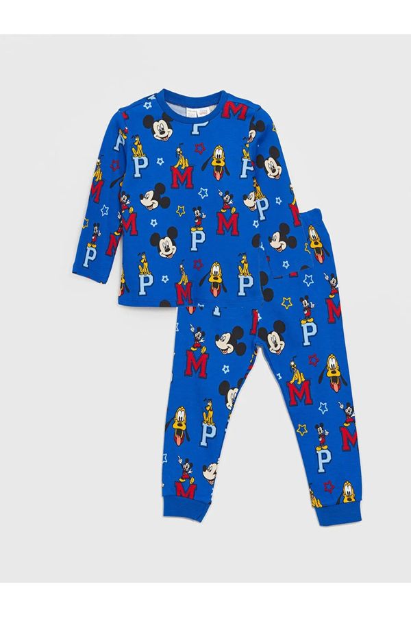 LC Waikiki LC Waikiki LCW baby Crew Neck Long Sleeve Mickey Mouse Printed Baby Boy Pajamas Suit