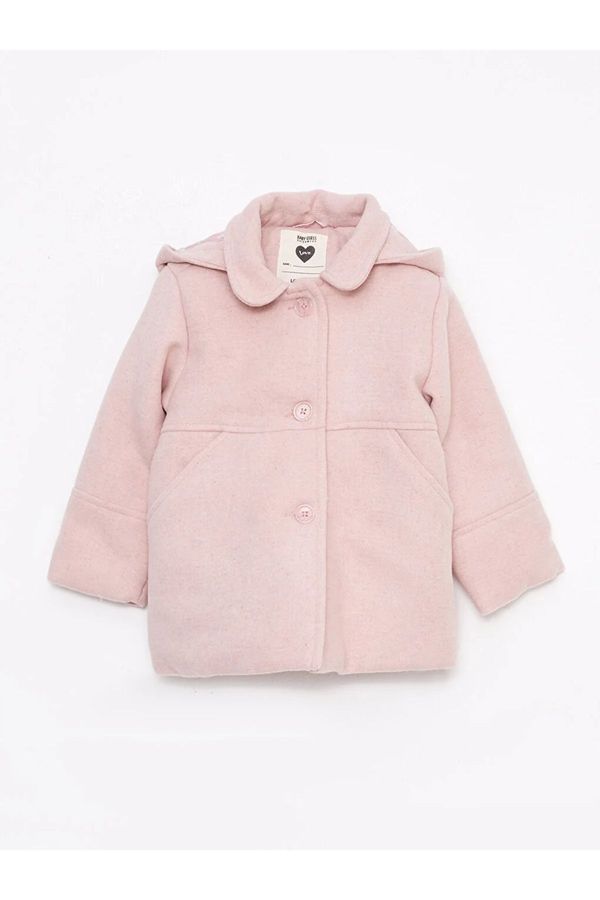 LC Waikiki LC Waikiki LCW baby Hooded Long Sleeve Basic Baby Girl Cashmere Coat