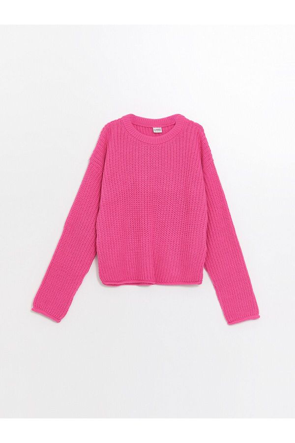 LC Waikiki LC Waikiki Lcw Crew Neck Long Sleeve Girl's Knitted Sweater