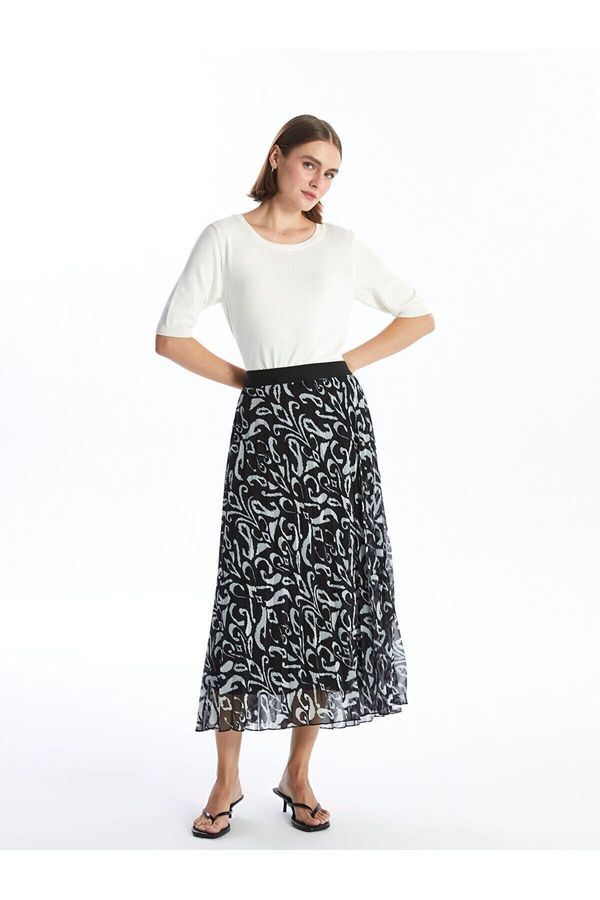 LC Waikiki LC Waikiki Lcw Elastic Waist Patterned Pleated Women's Skirt