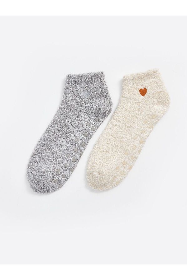 LC Waikiki LC Waikiki Lcw Embroidered Women's Home Socks 2 Pack