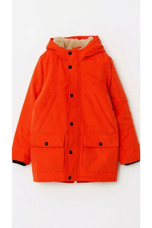 LC Waikiki LC Waikiki Lcw Hooded Basic Boy Coat