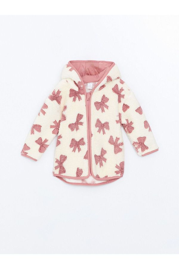 LC Waikiki LC Waikiki Lcw Hooded Patterned Baby Girl Cardigan