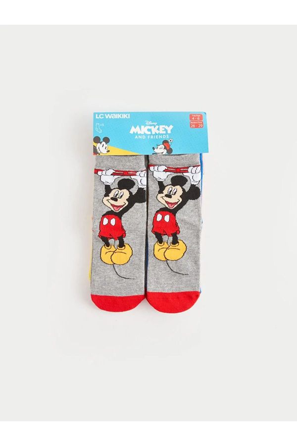 LC Waikiki LC Waikiki LCW Kids Mickey Mouse Patterned Boys Socks 5 Pack