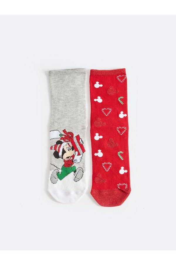 LC Waikiki LC Waikiki Lcw Mickey Mouse Printed Women's Socks 2 Pack