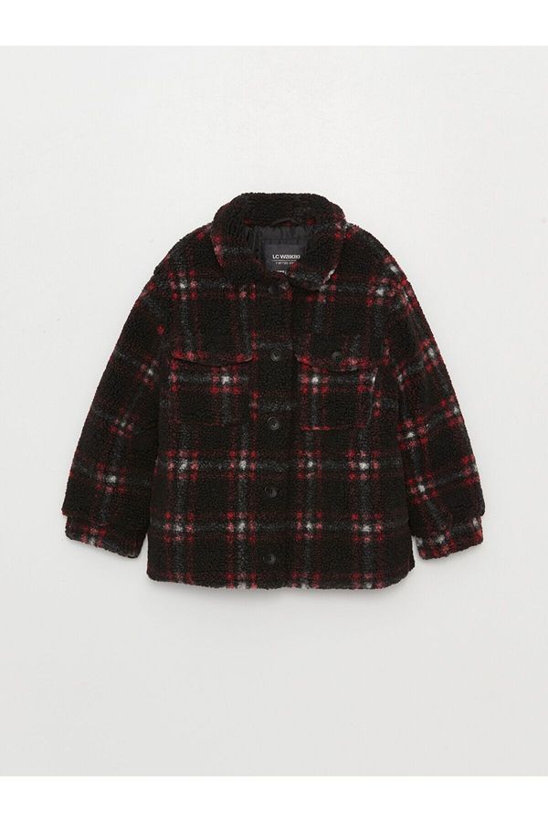 LC Waikiki LC Waikiki Lcw Plaid Girls Plush Coat