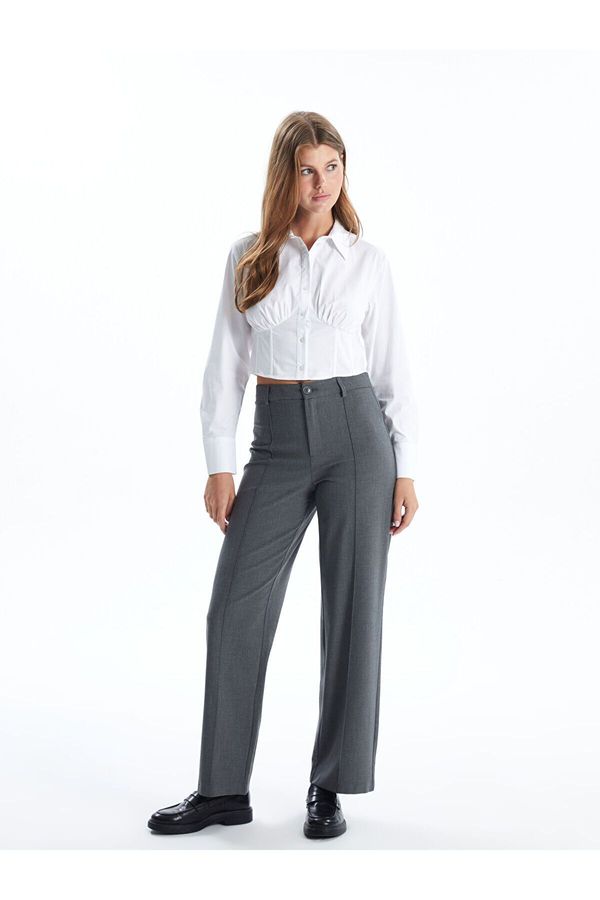 LC Waikiki LC Waikiki Lcw Slim Fit Straight Wide Leg Women's Trousers