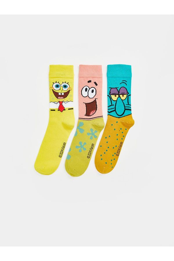 LC Waikiki LC Waikiki Lcw Spongebob Printed Men's Socks 3-Pack