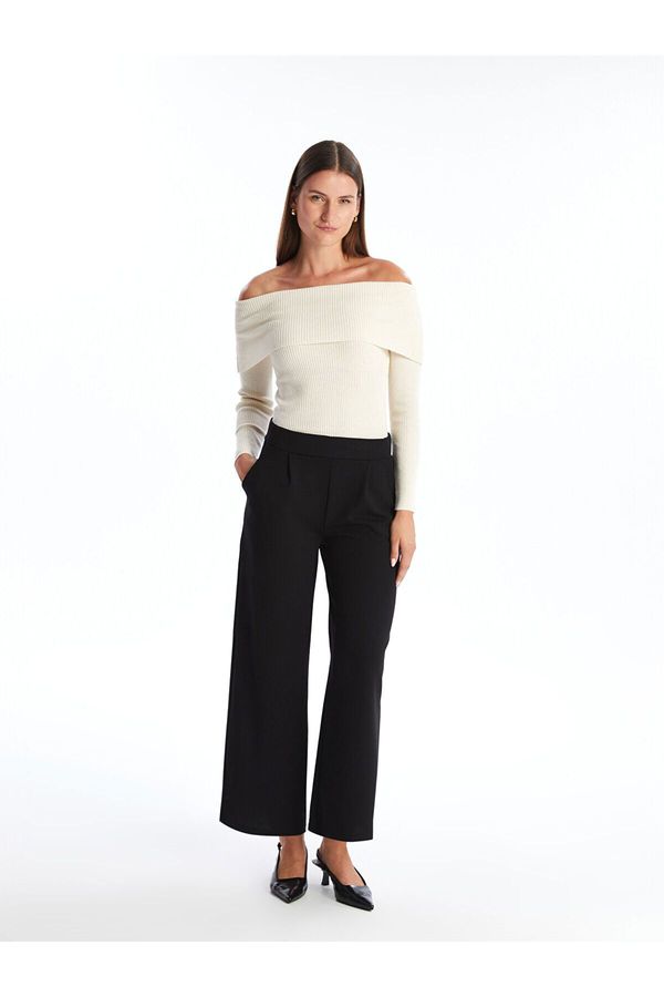 LC Waikiki LC Waikiki Lcw Women's Elastic Waist Plain Trousers