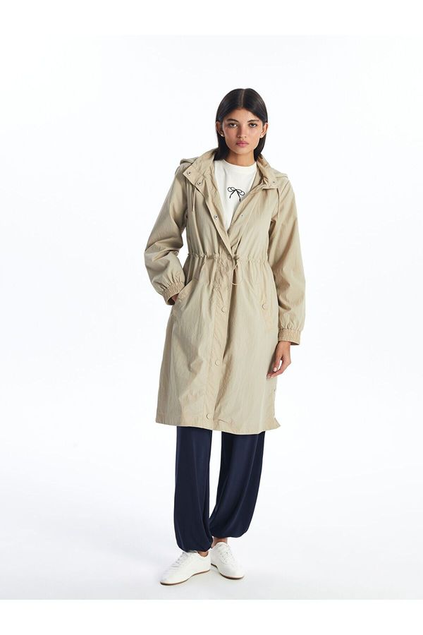 LC Waikiki LC Waikiki Lcw Women's Hooded Plain Raincoat