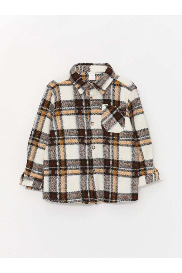 LC Waikiki LC Waikiki Long Sleeve Plaid Patterned Baby Boy Shirt Jacket