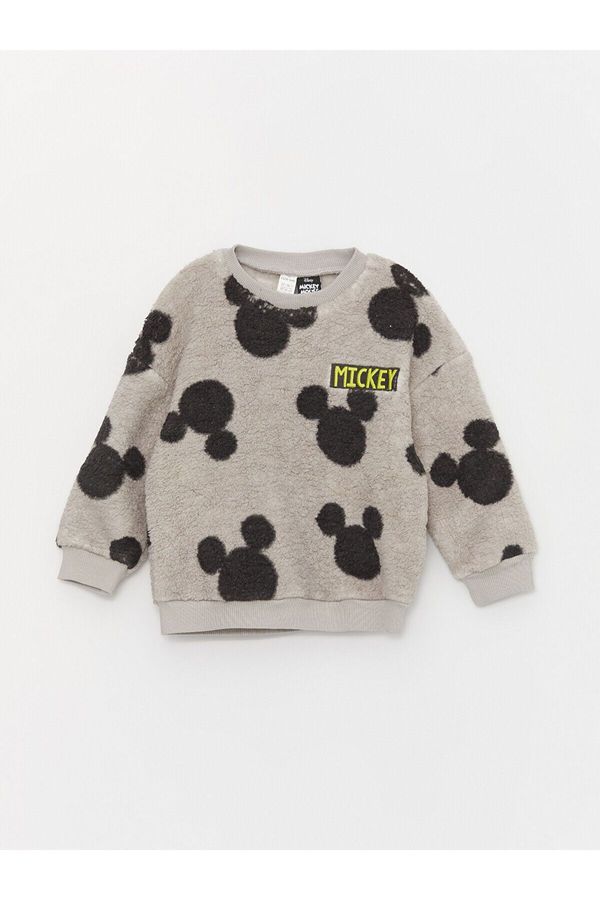 LC Waikiki LC Waikiki Lw - Crew Neck Mickey Mouse Patterned Long Sleeve Baby Boy Sweatshirt