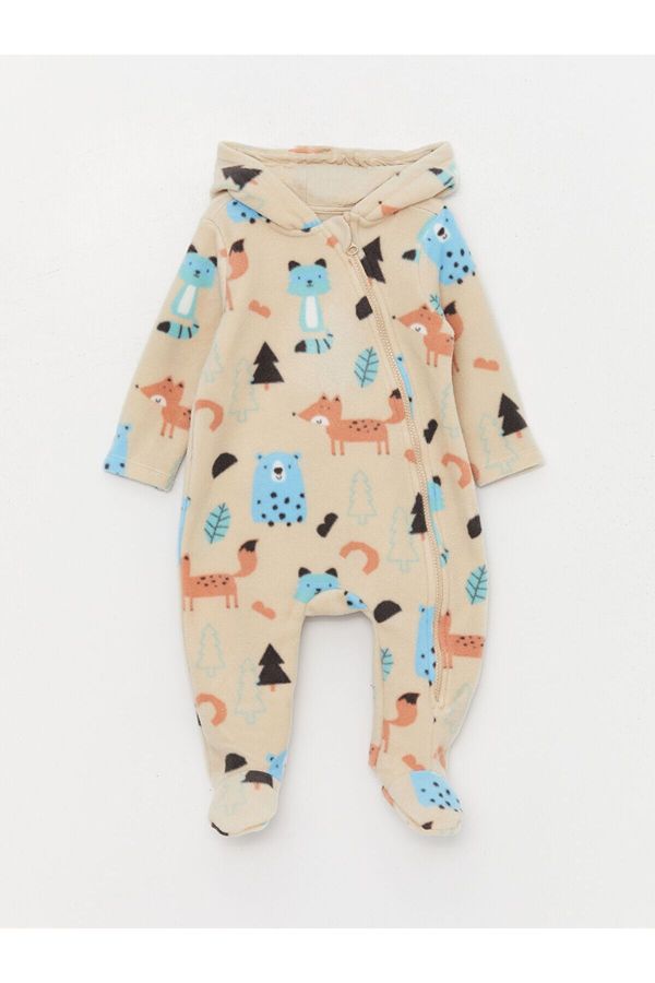 LC Waikiki LC Waikiki Lw - Hooded Baby Boy Jumpsuit (0-12 Months with Booties, 12 Months Without Booties)