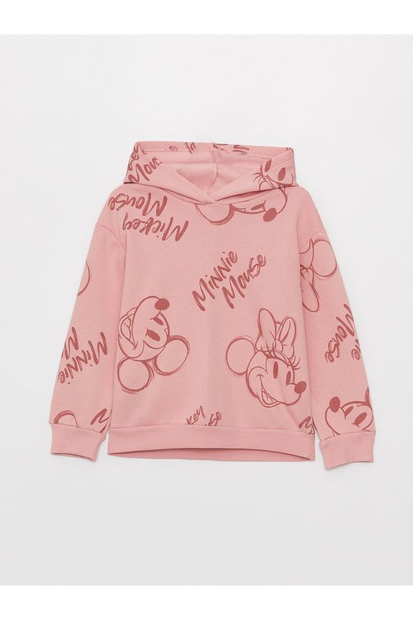 LC Waikiki LC Waikiki Minnie and Mickey Mouse Printed Girls' Hoodie