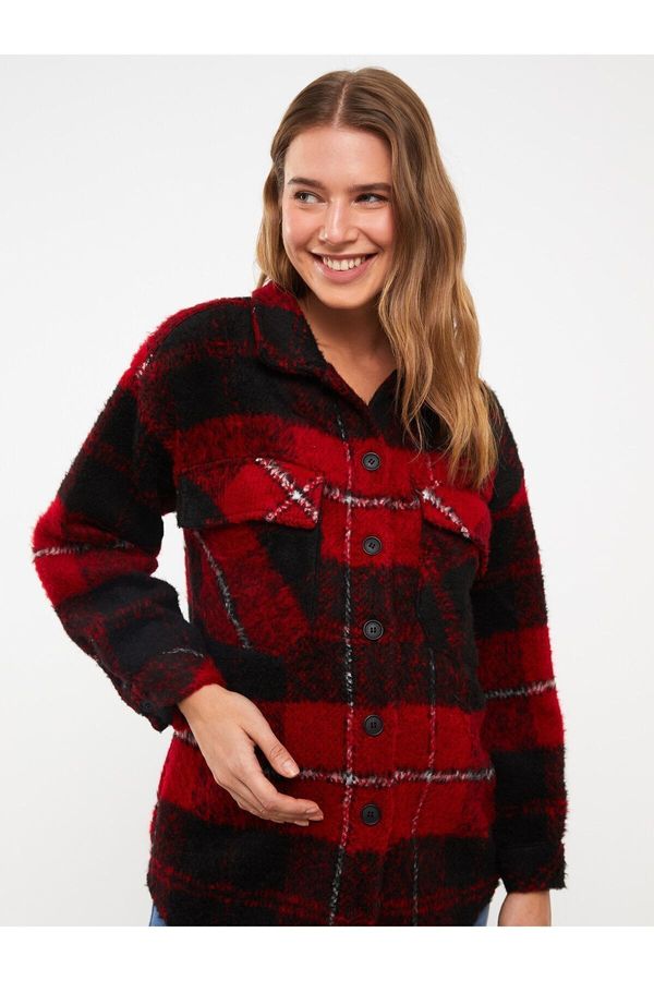 LC Waikiki LC Waikiki Plaid Long Sleeve Flannel Maternity Lumberjack Shirt Jacket