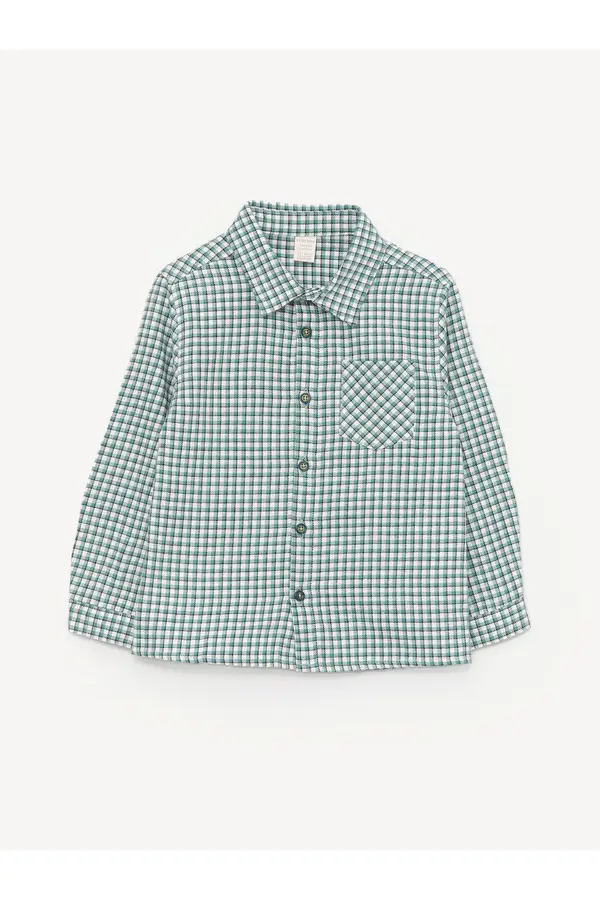 LC Waikiki LC Waikiki Plaid Patterned Long Sleeve Baby Boy Shirt