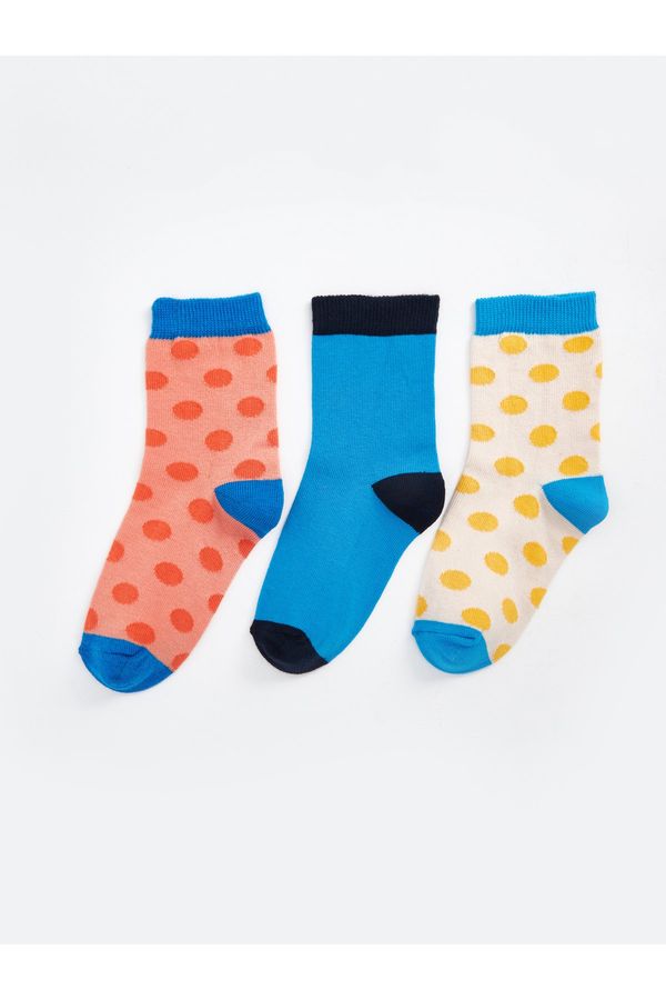 LC Waikiki LC Waikiki Polka Dot 3 Pack Girl's Crewneck Socks.