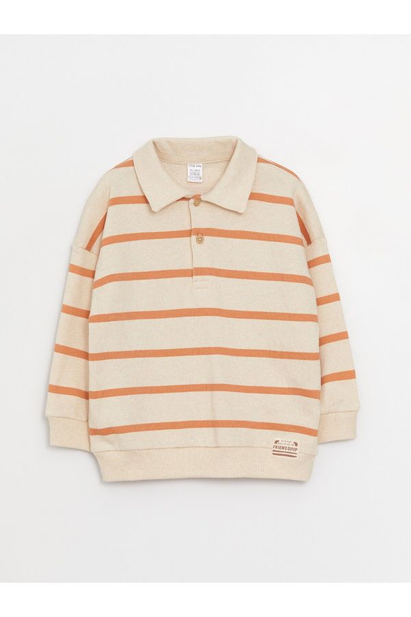 LC Waikiki LC Waikiki Polo Neck Long Sleeve Striped Baby Boy Sweatshirt