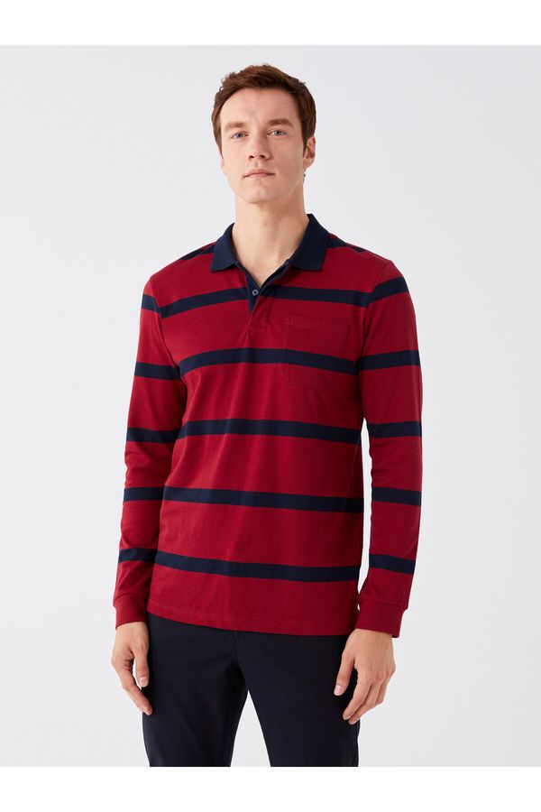 LC Waikiki LC Waikiki Polo Neck Long Sleeve Striped Men's Sweatshirt