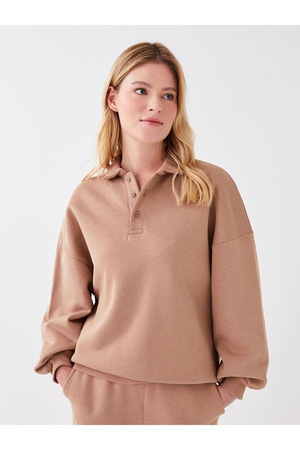 LC Waikiki LC Waikiki Polo Neck Plain Long Sleeve Women's Sweatshirt