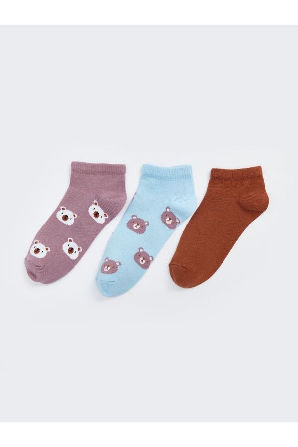 LC Waikiki LC Waikiki Printed Baby Boy Booties Socks 3-Piece