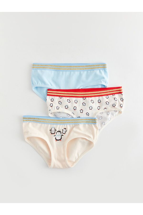 LC Waikiki LC Waikiki Printed Girl's Panties 3-Piece