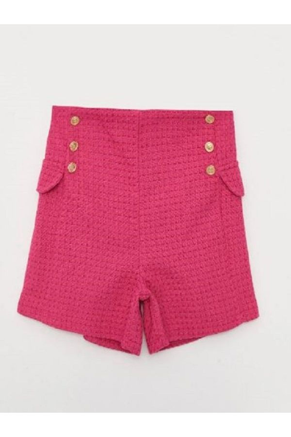 LC Waikiki LC Waikiki Self-patterned Girls' Shorts with Elastic Waistband