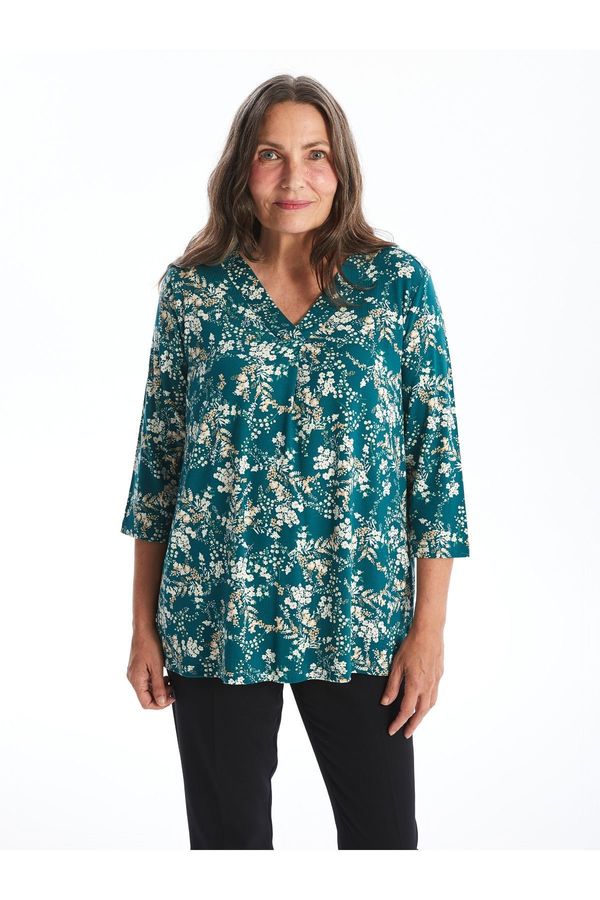 LC Waikiki LC Waikiki V-Neck Floral Women's Blouse