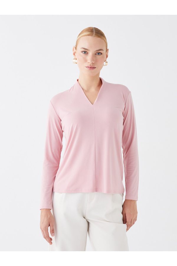 LC Waikiki LC Waikiki V-Neck Plain Long Sleeve Women's Blouse