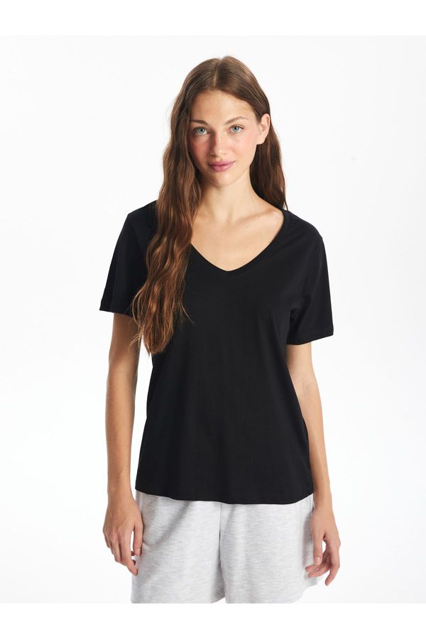 LC Waikiki LC Waikiki V-Neck Plain Short Sleeve Women's T-Shirt