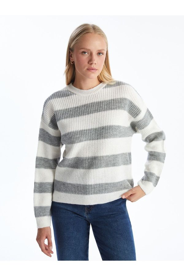 LC Waikiki LC Waikiki Women's Crew Neck Color Block Knitwear Sweater