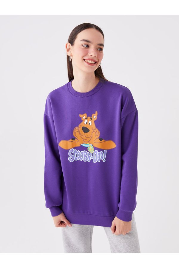 LC Waikiki LC Waikiki Women's Crew Neck Scooby Doo Printed Long Sleeve Oversize Sweatshirt