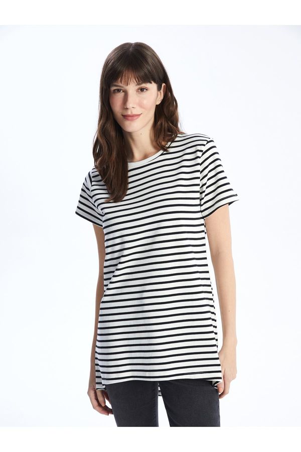 LC Waikiki LC Waikiki Women's Crew Neck Striped Short Sleeve Tunic