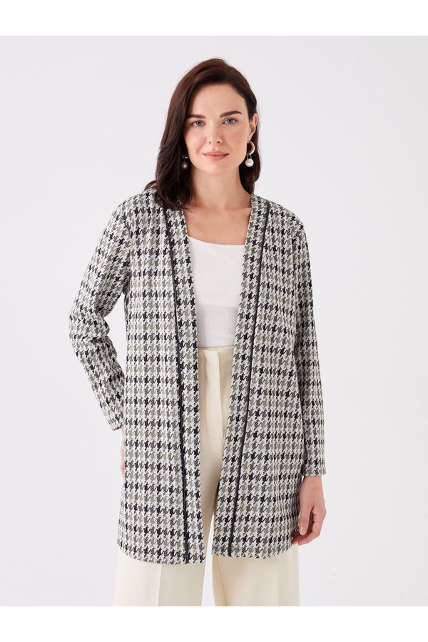 LC Waikiki LC Waikiki Women's Shawl Collar Patterned Long Sleeve Cardigan